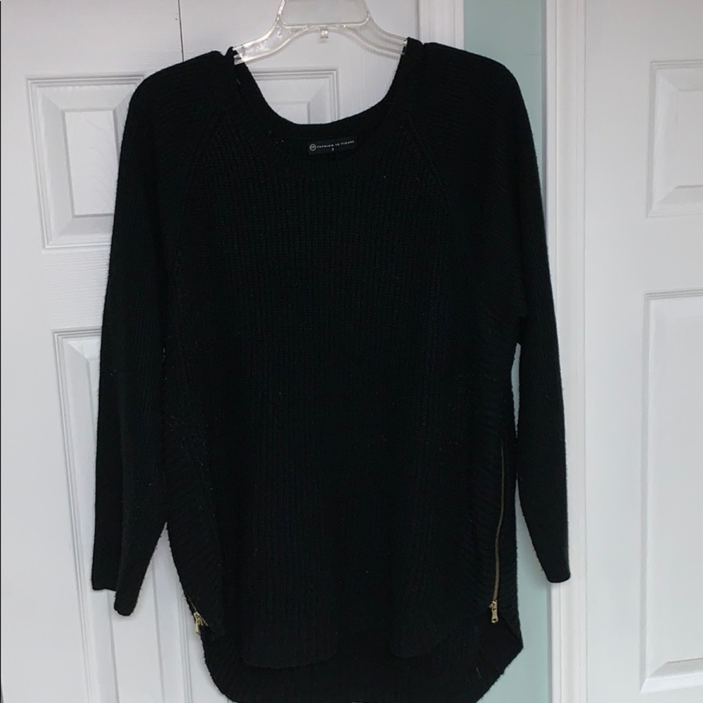 Black knit sweater